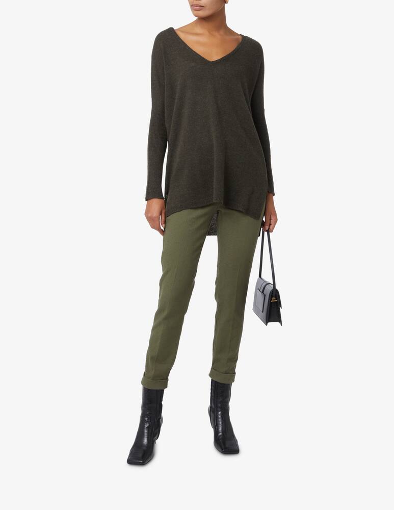 rinascente Brodie Cashmere V-neck sweater with ribbed sleeves - Green
