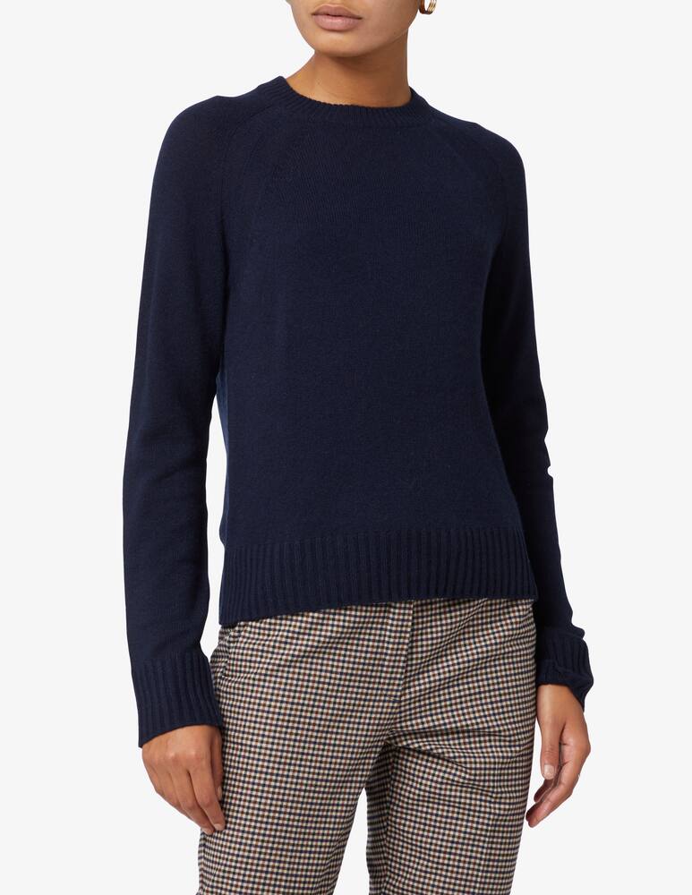 Brodie Cashmere Ribbed sweater and boat neck - Blue - picture 1 Brodie Cashmere Ribbed sweater and boat neck - Blue - picture 1