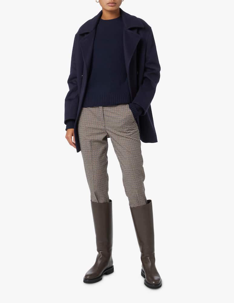 Brodie Cashmere Ribbed sweater and boat neck - Blue - picture 2 Brodie Cashmere Ribbed sweater and boat neck - Blue - picture 2