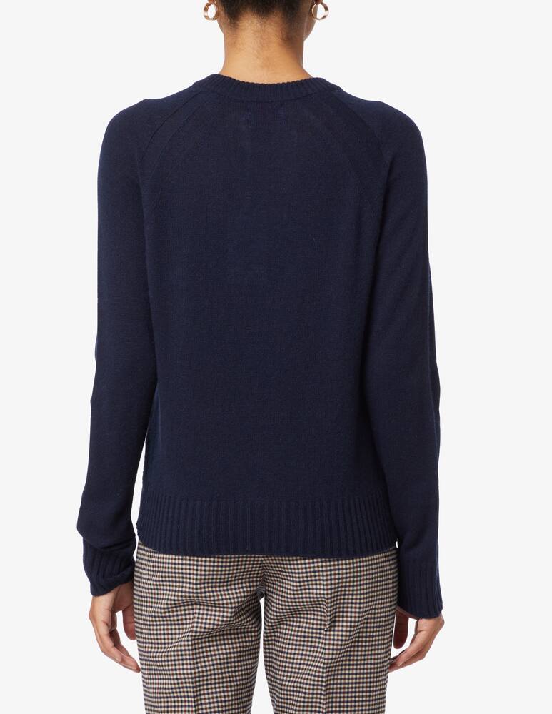 Brodie Cashmere Ribbed sweater and boat neck - Blue - picture 3 Brodie Cashmere Ribbed sweater and boat neck - Blue - picture 3