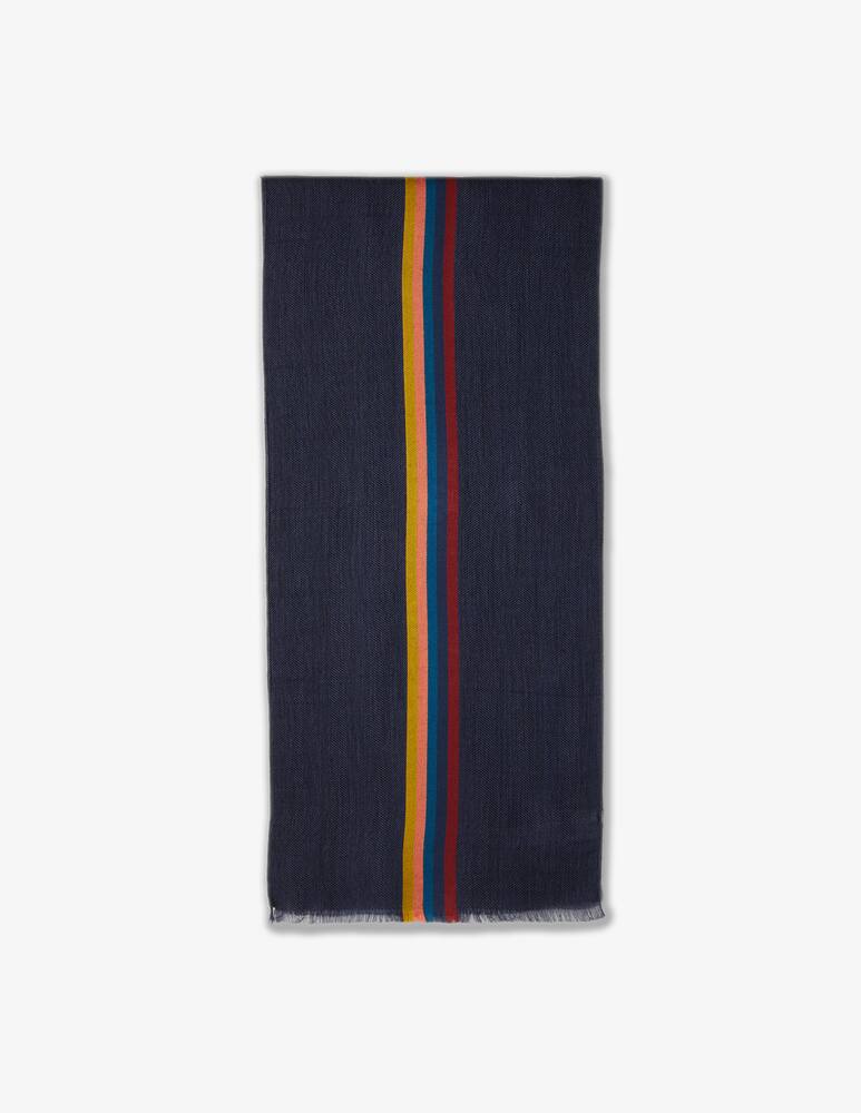 Paul Smith Scarf central stripe - Blue - picture 1 Paul Smith Scarf central stripe - Blue - picture 1