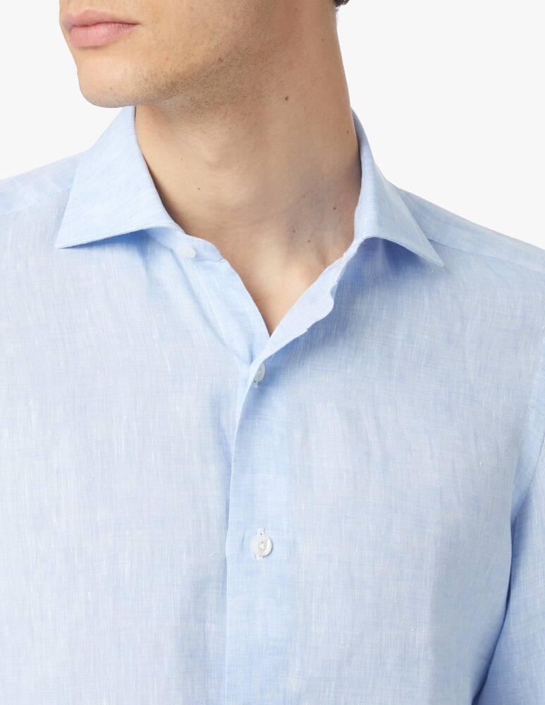 rinascente Finamore Linen shirt - light blue