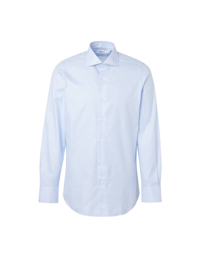 rinascente Finamore twill stipred shirt - light blue
