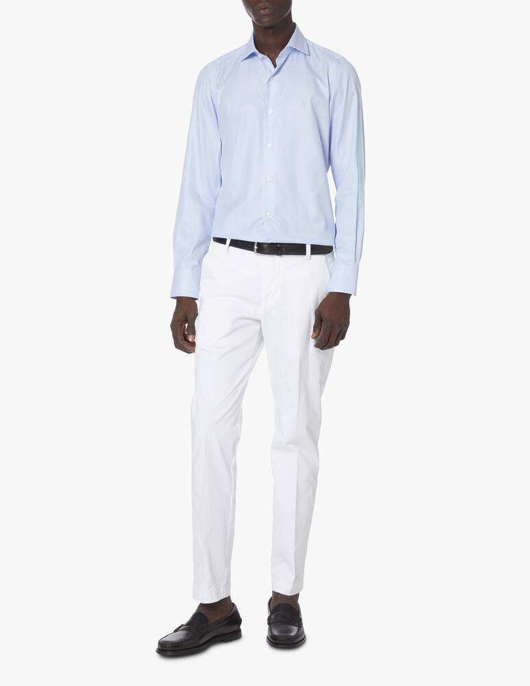 rinascente Finamore twill stipred shirt - light blue