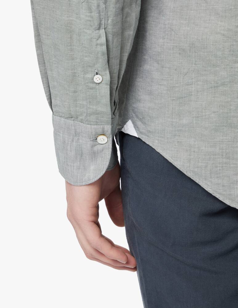 rinascente Finamore Linen cotton shirt - green
