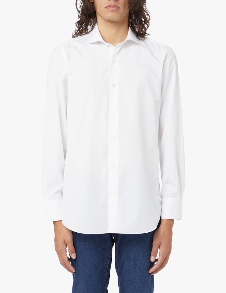 Finamore Camicia manica lunga popeline - bianco - immagine 1 Finamore Camicia manica lunga popeline - bianco - immagine 1