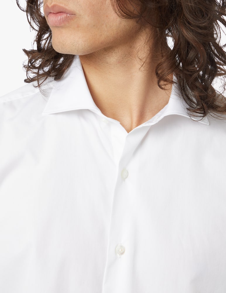 rinascente Finamore Popeline long sleeve shirt - white