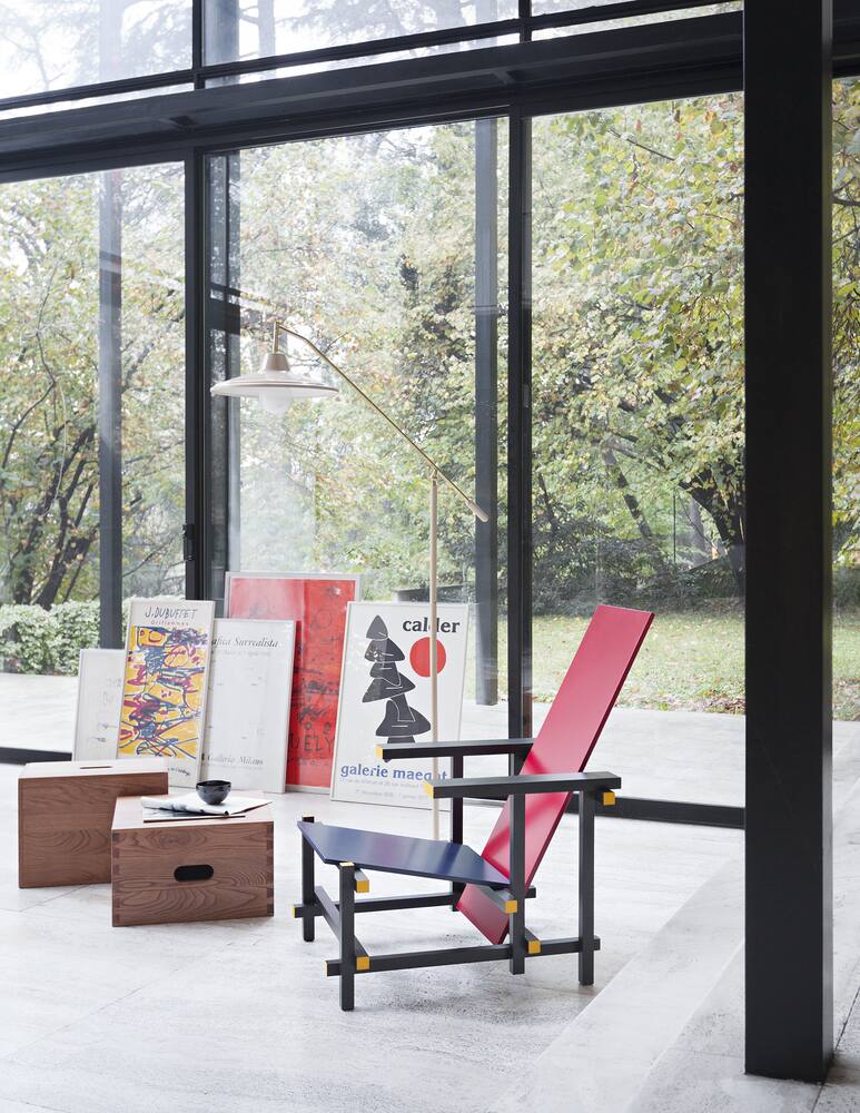 rinascente Cassina Red and Blue Poltrona