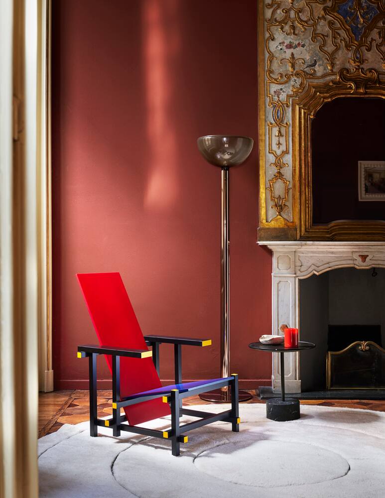 rinascente Cassina Red and Blue Poltrona
