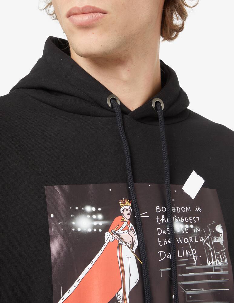 rinascente Throwback Felpa con cappuccio freddie mercury - Nero