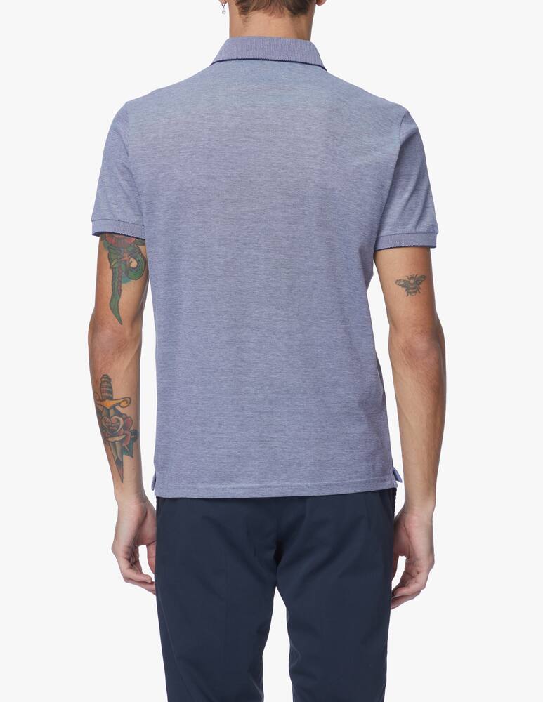 rinascente Pure Cashmere Scotland yarn polo - blue