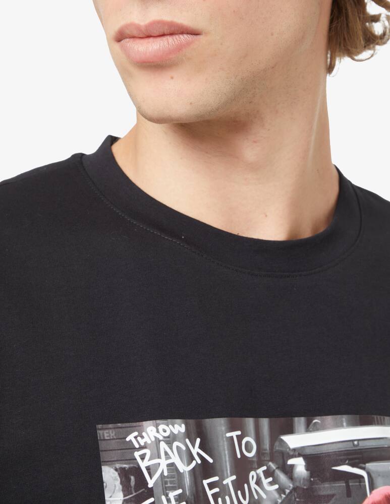 rinascente Throwback Maglietta manica corta back to the future - Nero