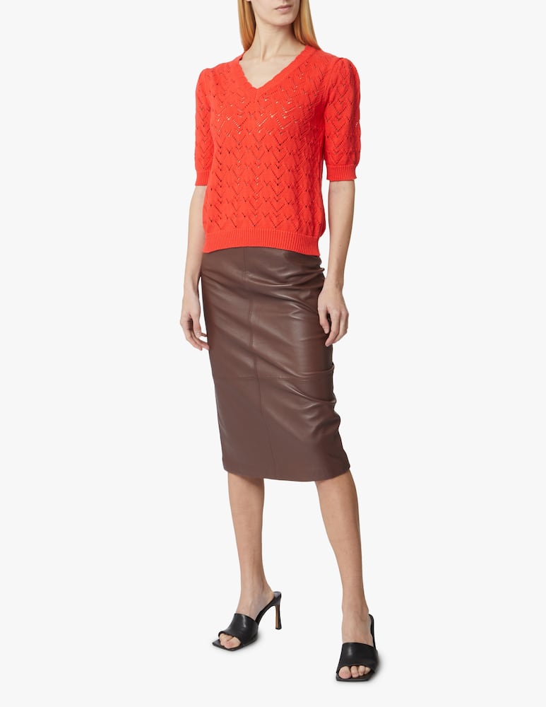 rinascente Rinascente Collection Cotton blend v neck sweater - orange