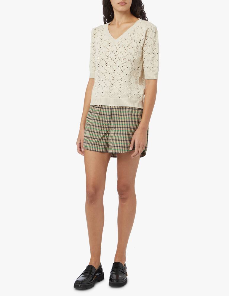 rinascente Rinascente Collection Maglia in misto cotone con scollo a v - beige