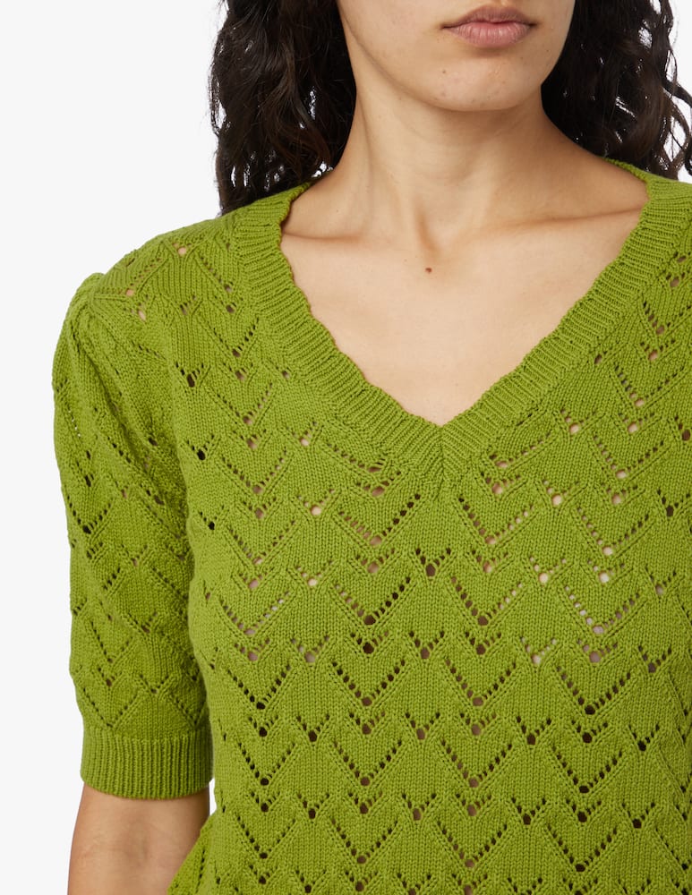 rinascente Rinascente Collection Cotton blend v neck sweater - green