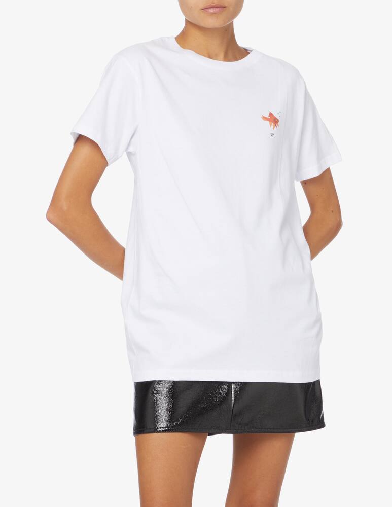 rinascente Linea Daria T-shirt 'Gin Tonic & Vuoti di memoria' - Bianco