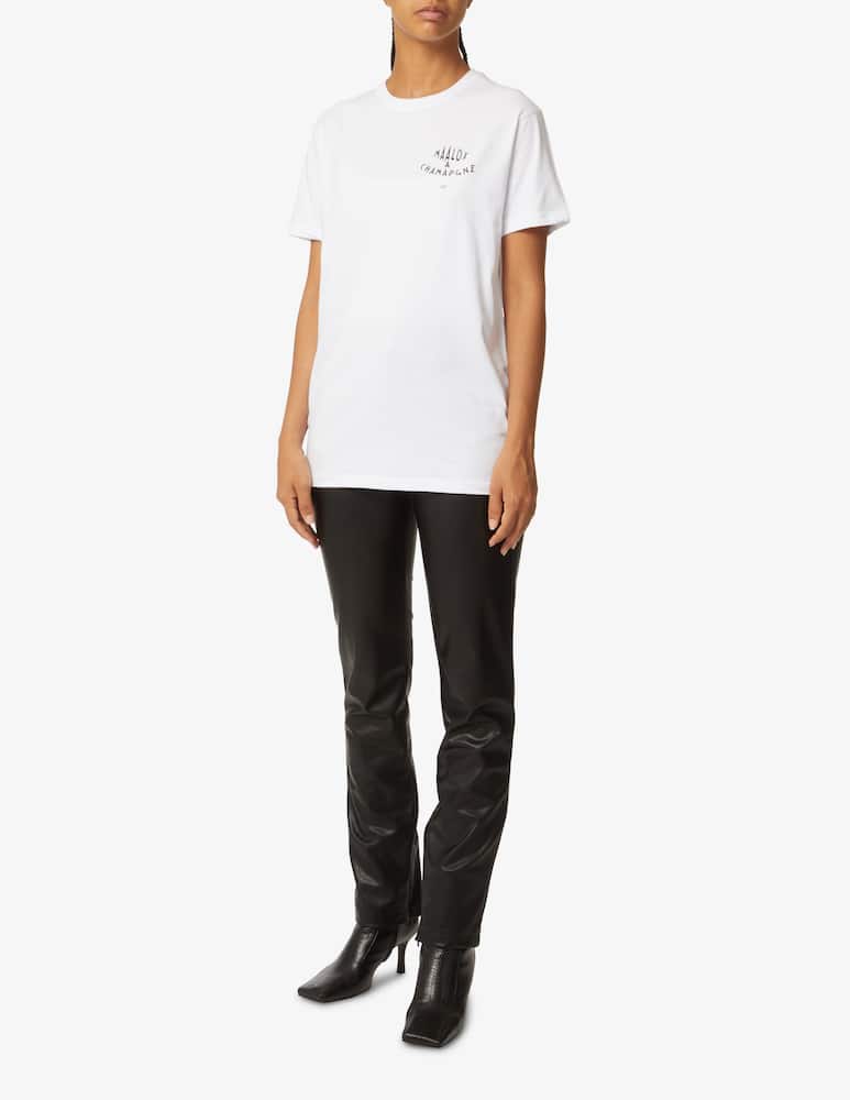 rinascente Linea Daria T-shirt 'Maalox & Champagne' - Bianco