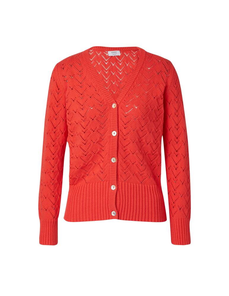 rinascente Rinascente Collection Cotton blend v neck cardigan - orange