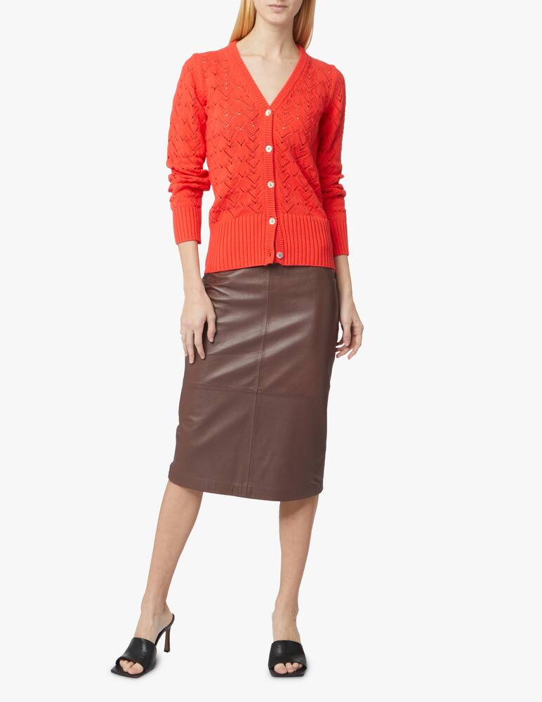 rinascente Rinascente Collection Cotton blend v neck cardigan - orange