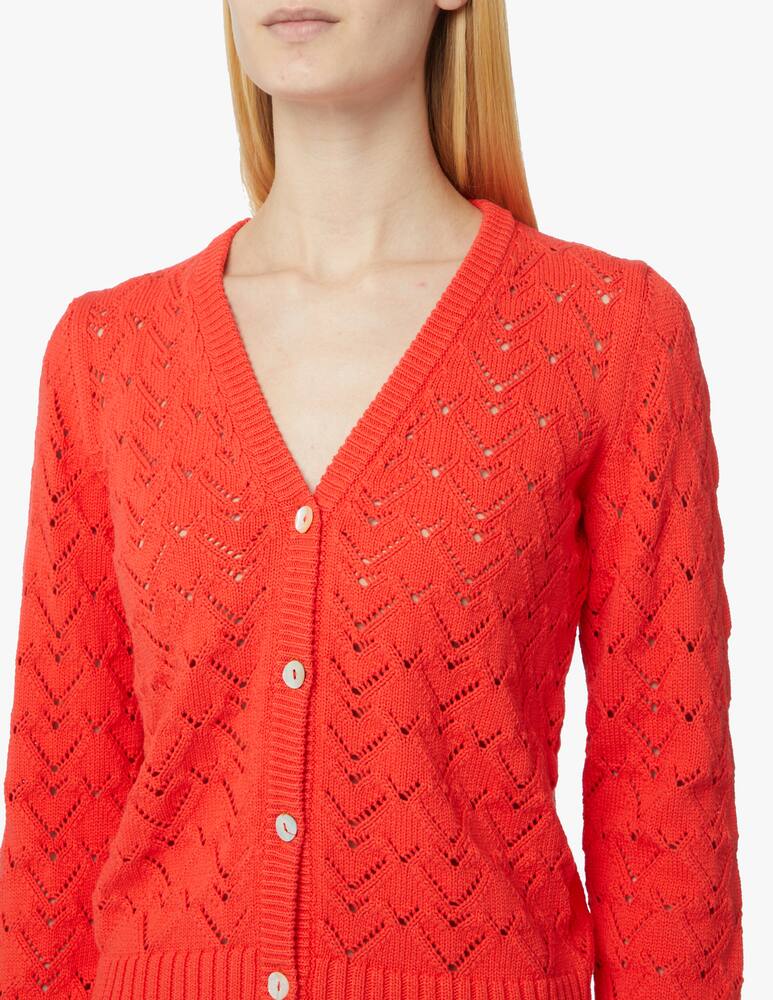 rinascente Rinascente Collection Cotton blend v neck cardigan - orange