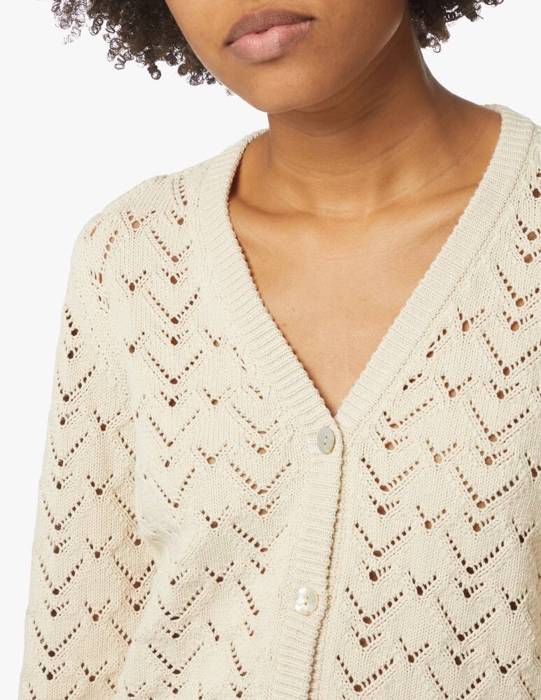 rinascente Rinascente Collection Cardigan con scollo a v in misto cotone - beige