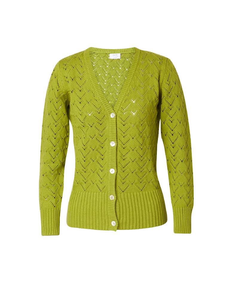 Rinascente Collection Cotton blend v neck cardigan - green - picture 5