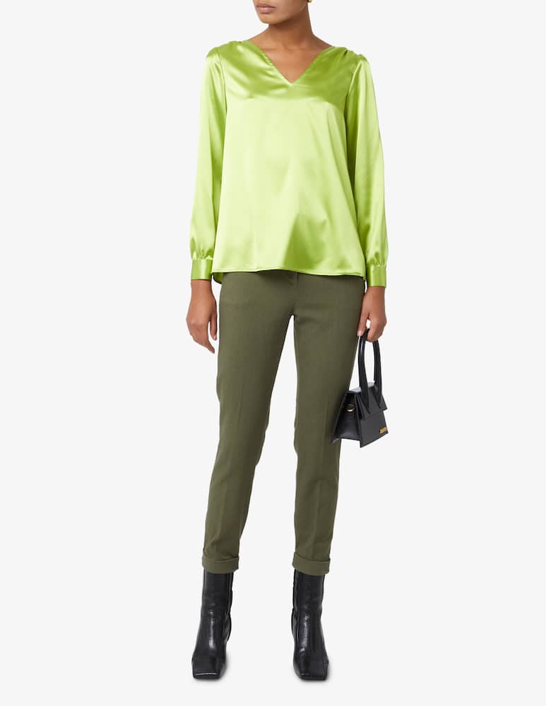 Shop Elizabeth Ascot Long sleeved top Green on Rinascente
