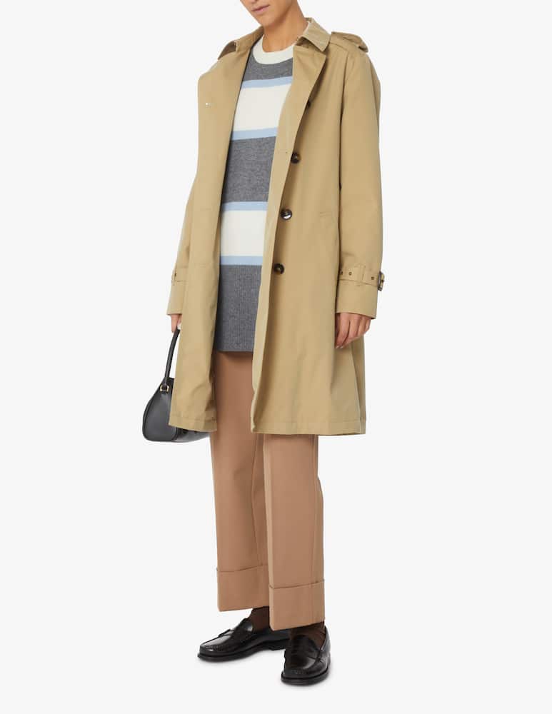rinascente L'impermeabile Megan cotton blend midi trench - Beige