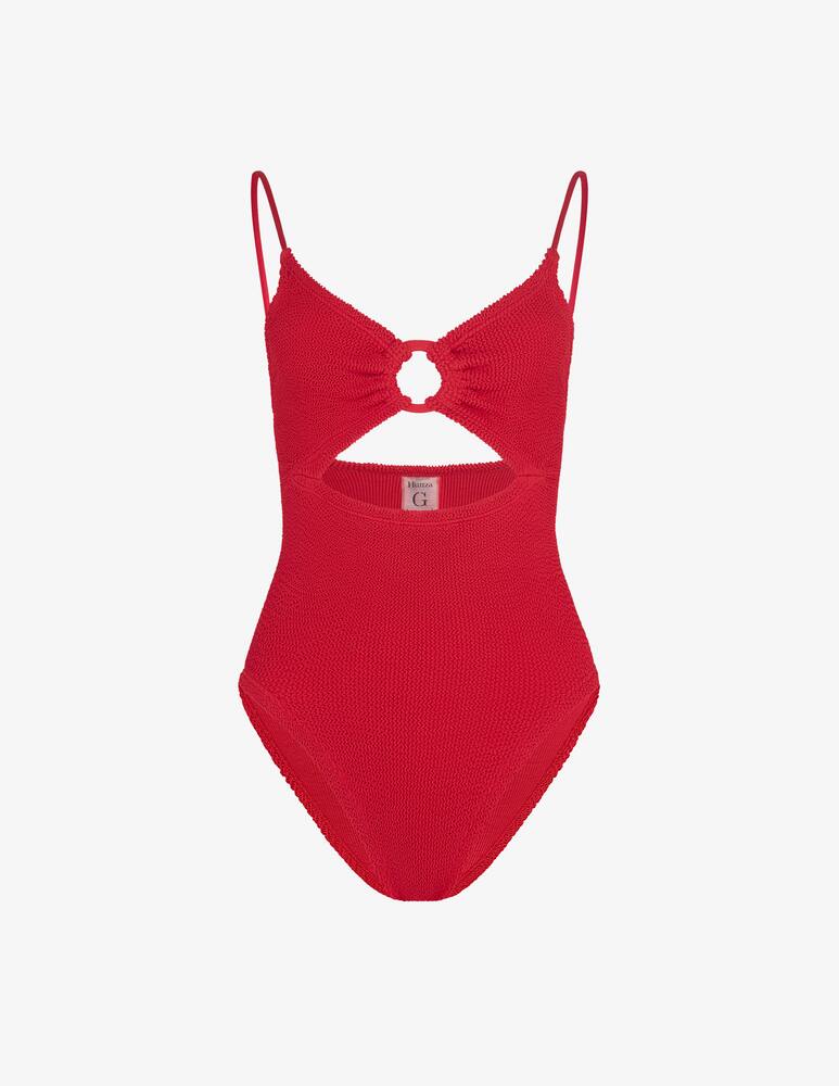 rinascente Hunza G Crystal cutout one-piece swimsuit
