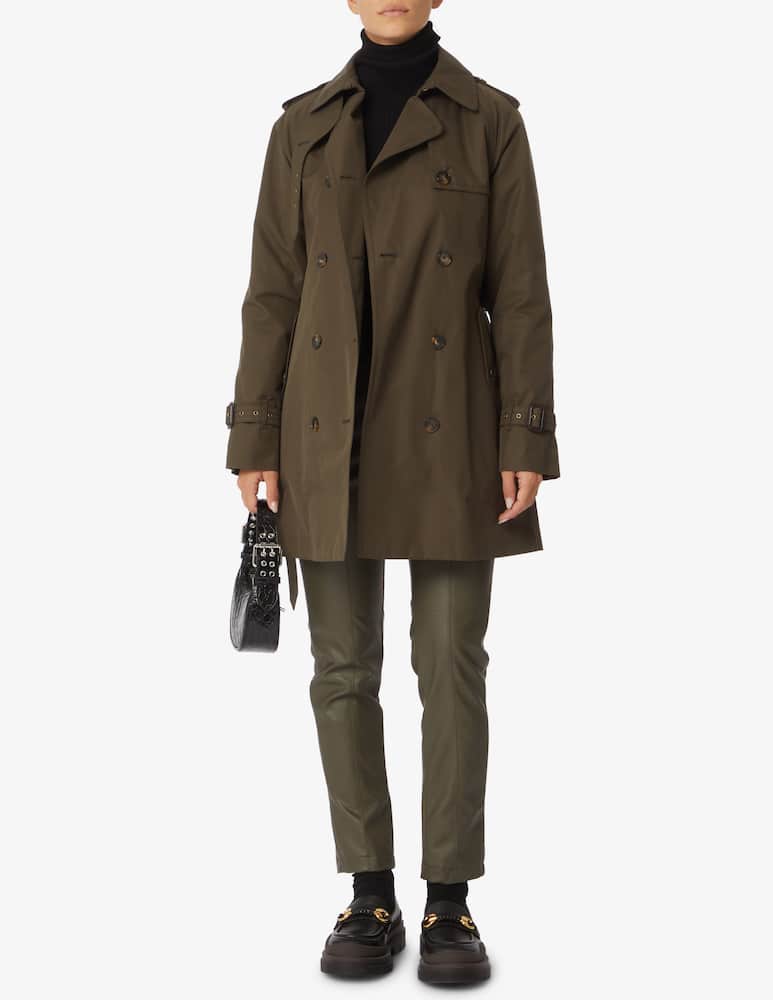 rinascente L'impermeabile Nels cotton short trench coat - Olive