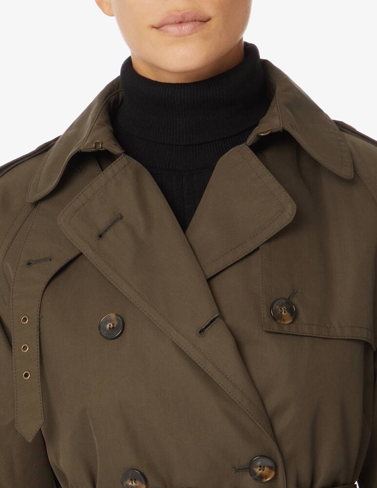 rinascente L'impermeabile Nels cotton short trench coat - Olive