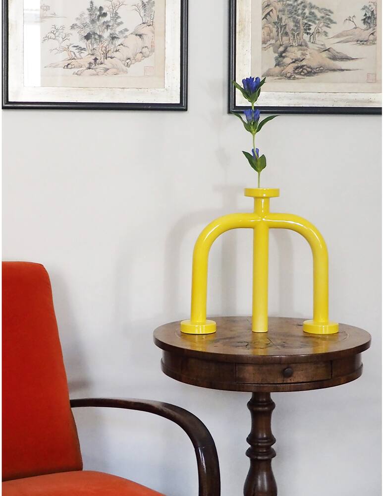 rinascente TU BI Vaso Tubolare A Due Gambe - Giallo