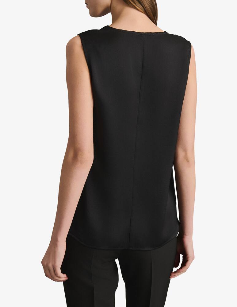 rinascente Face to Face Style Jasmine satin v-neck top