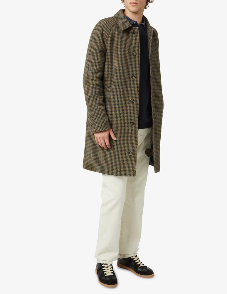 rinascente L'impermeabile Cappotto in lana pied de poule - Marrone