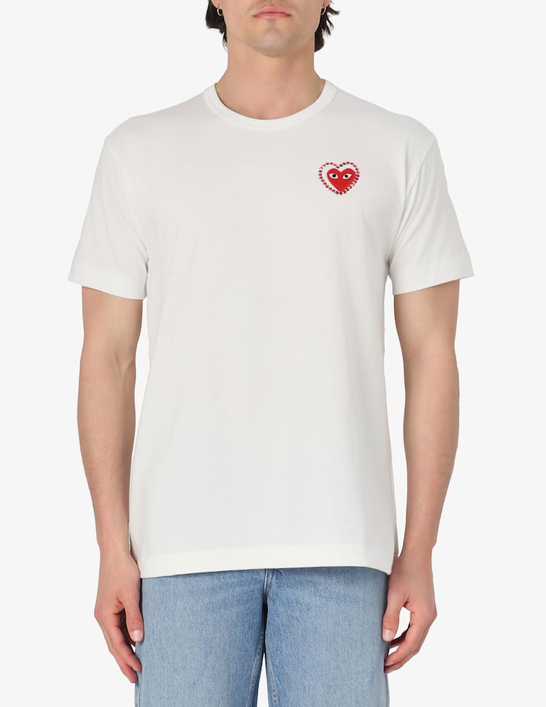 Comme des Garçons Play T-shirt con logo borchie - immagine 1 Comme des Garçons Play T-shirt con logo borchie - immagine 1