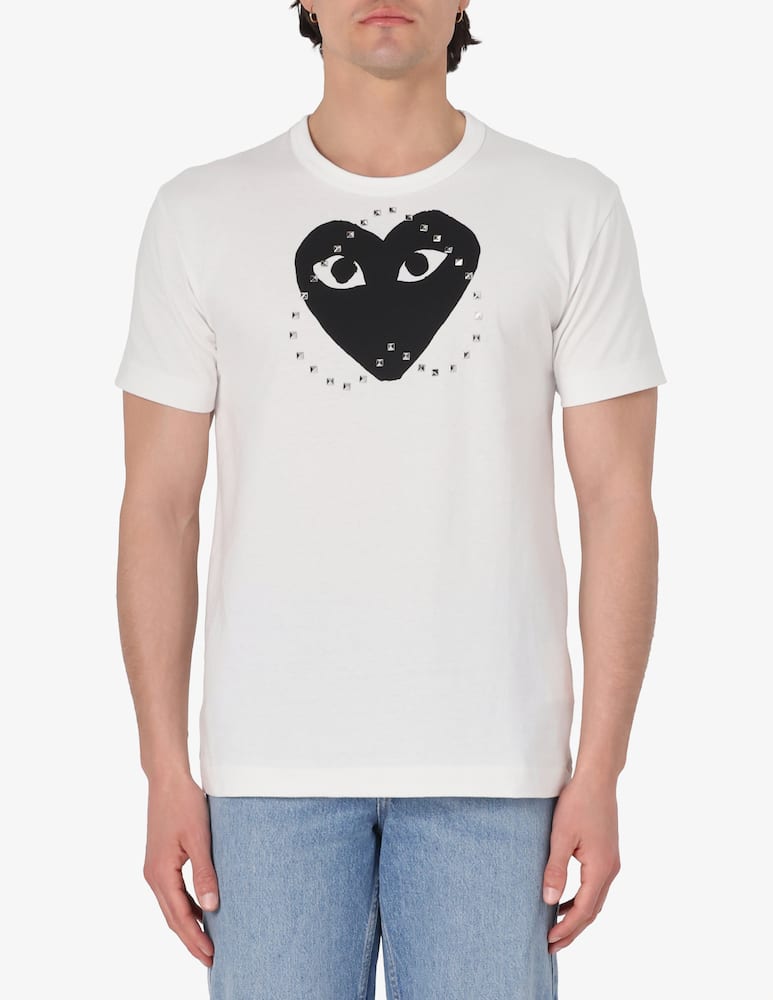 rinascente Comme des Garçons Play T-shirt logo borchie