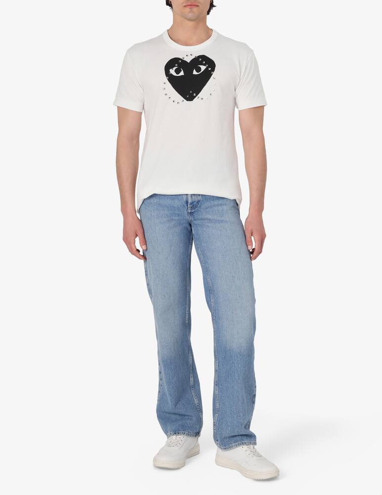 rinascente Comme des Garçons Play T-shirt logo borchie