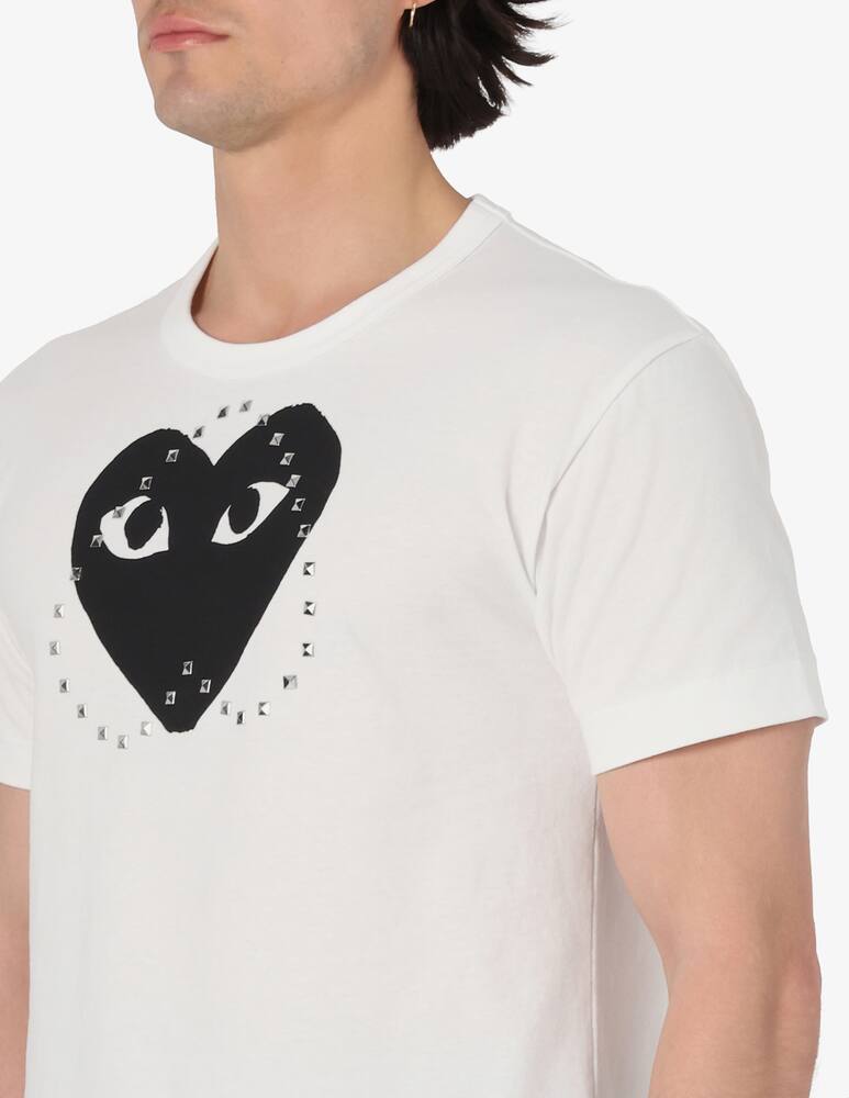 rinascente Comme des Garçons Play T-shirt logo borchie