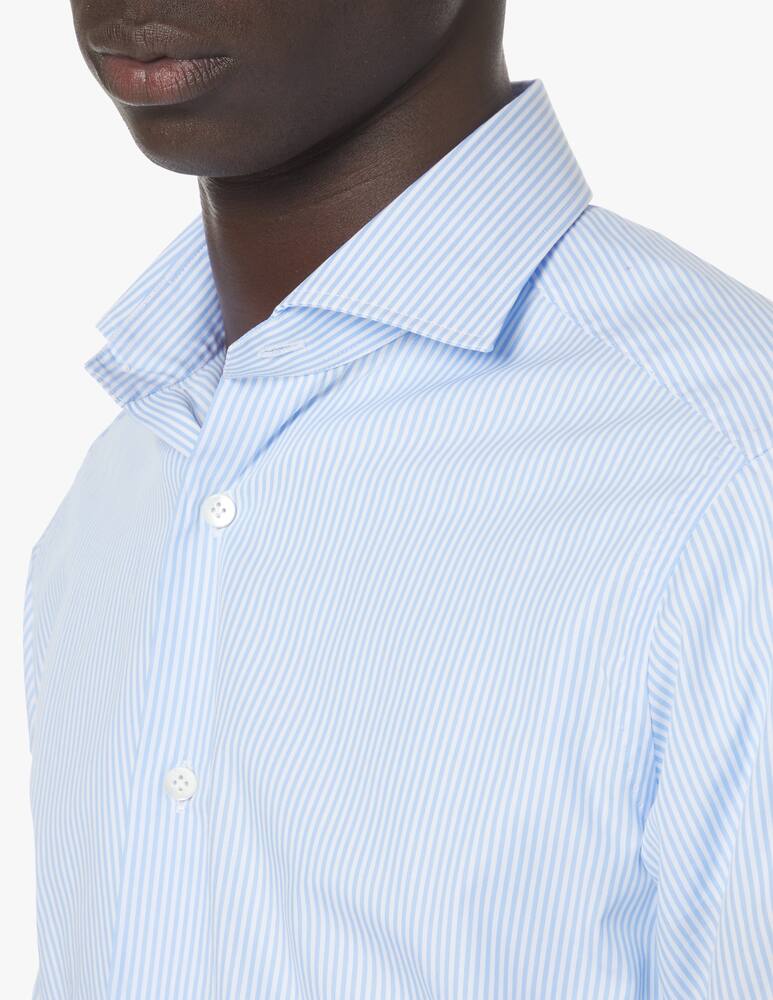 rinascente Guglielminotti Camicia manica lunga regular fit a righe - azzurro