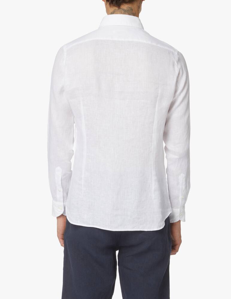 rinascente Guglielminotti Camicia manica lunga regular fit in lino - bianco