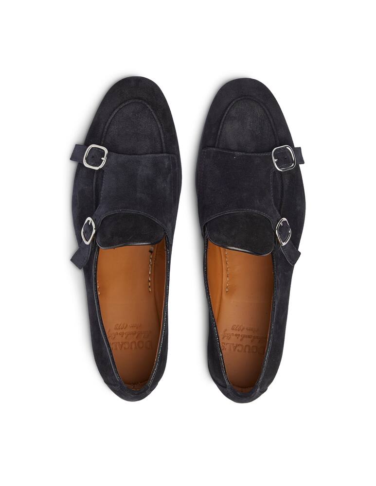 rinascente Doucal's Scarpa in suede con doppia fibbia - blu