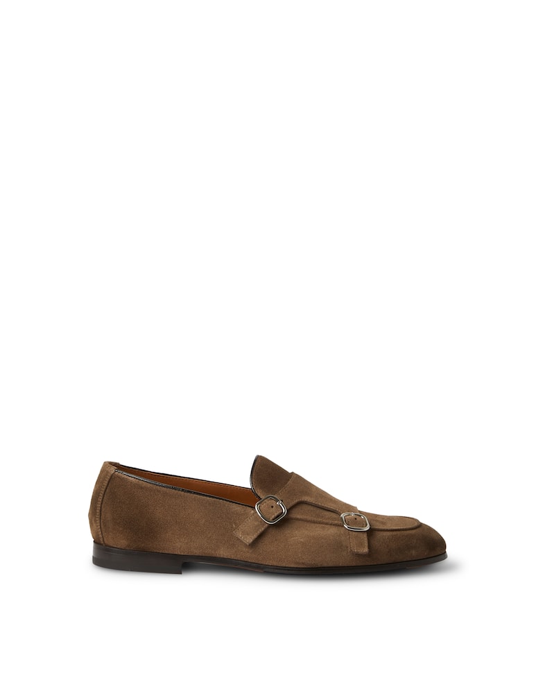 Doucal's Scarpa in suede con doppia fibbia - grigio - immagine 1 Doucal's Scarpa in suede con doppia fibbia - grigio - immagine 1