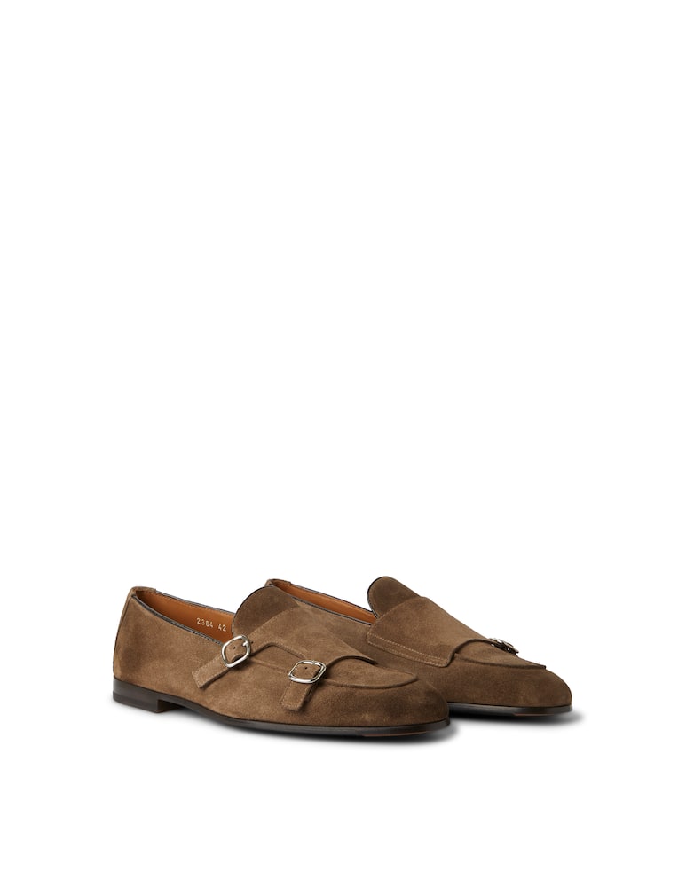 Doucal's Scarpa in suede con doppia fibbia - grigio - immagine 2 Doucal's Scarpa in suede con doppia fibbia - grigio - immagine 2