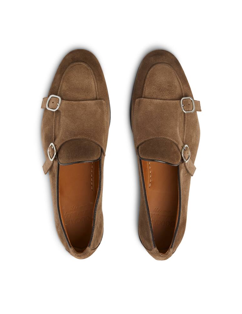 rinascente Doucal's Suede double monk shoes - grey