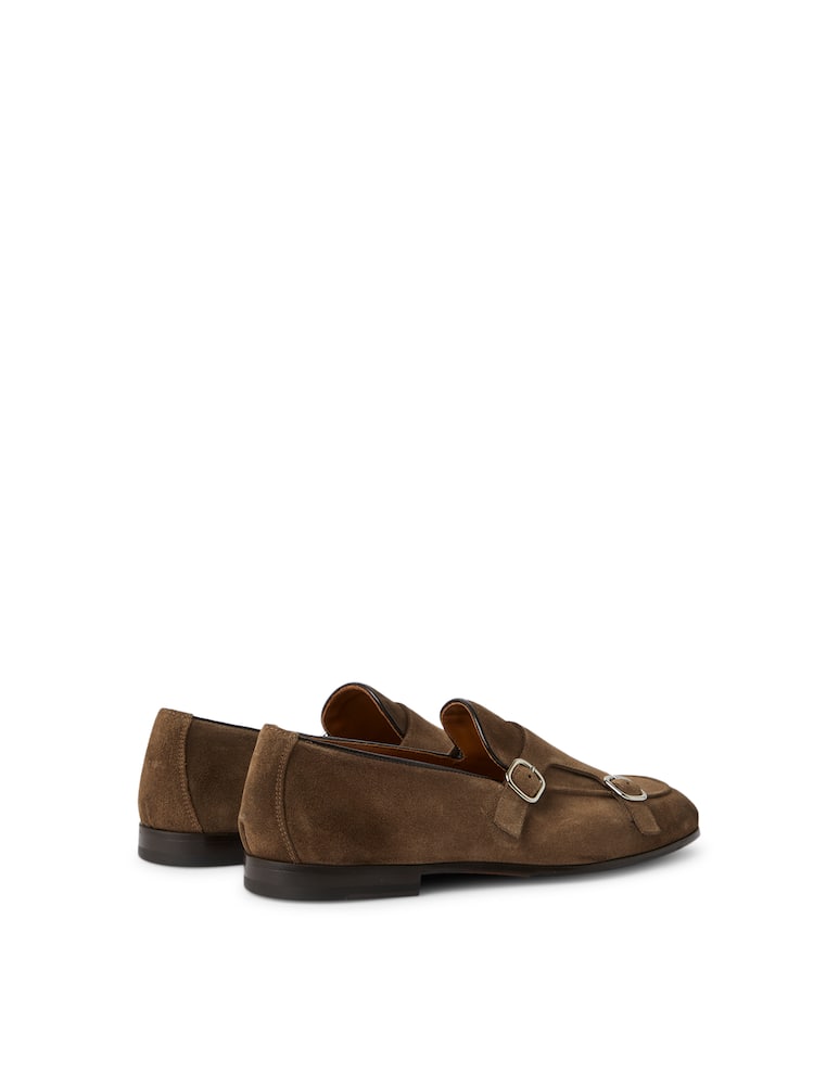 Doucal's Scarpa in suede con doppia fibbia - grigio - immagine 4 Doucal's Scarpa in suede con doppia fibbia - grigio - immagine 4