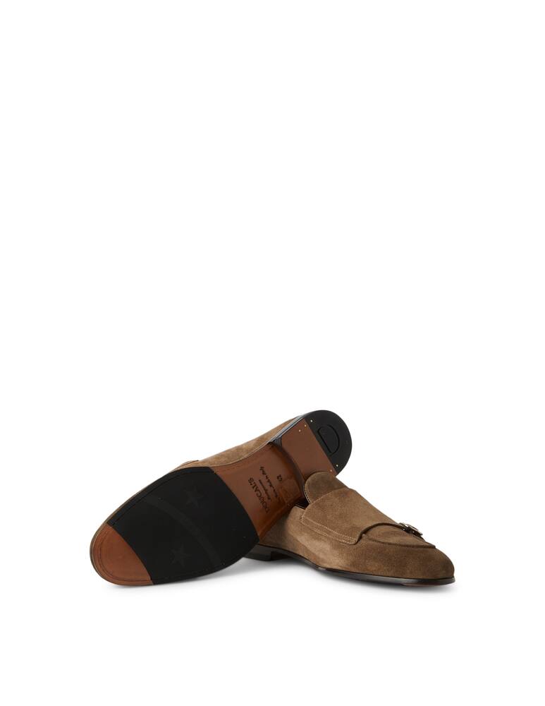 rinascente Doucal's Suede double monk shoes - grey