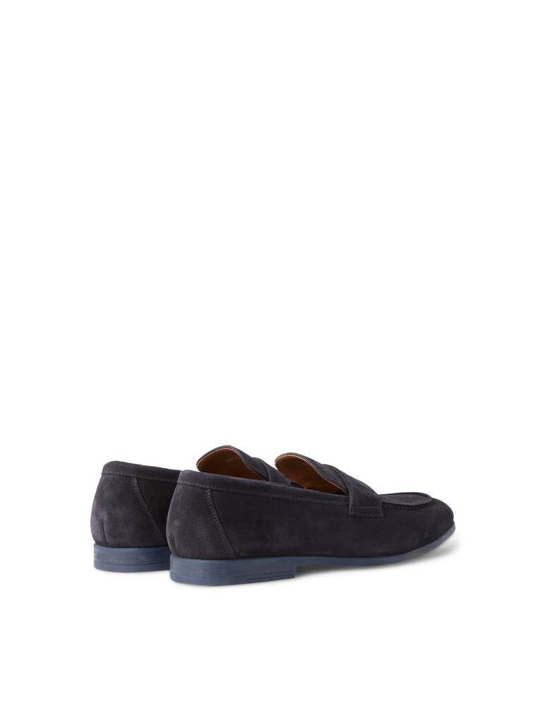 rinascente Doucal's Suede penny loafer - blue