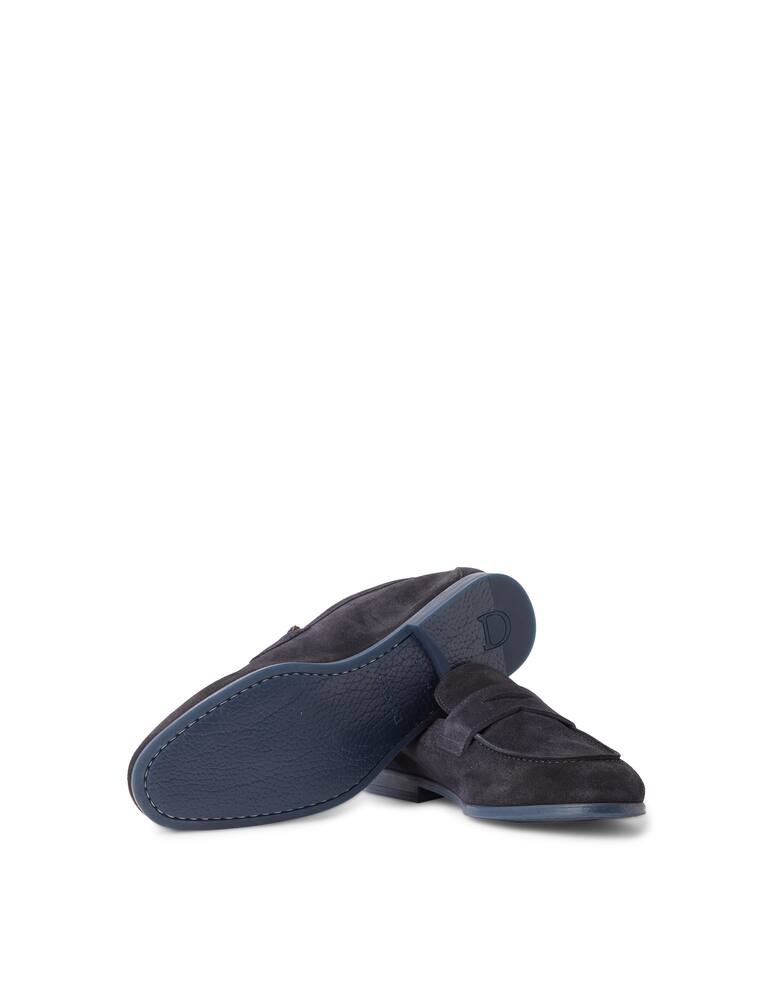 rinascente Doucal's Suede penny loafer - blue