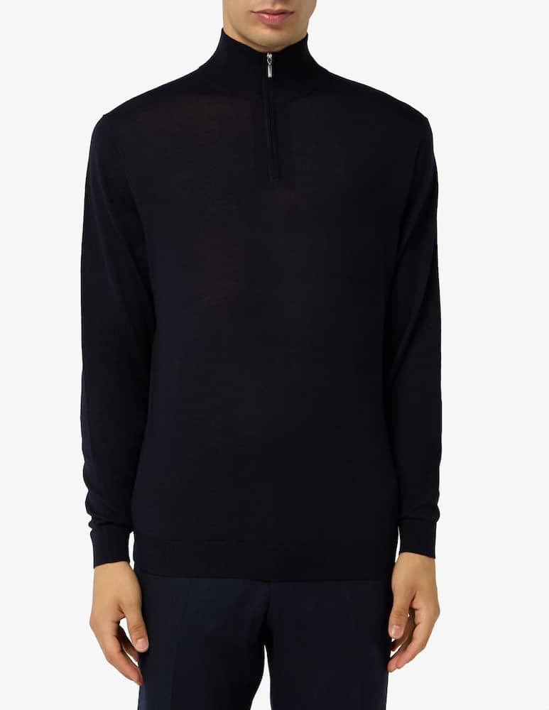 Rinascente Collection Maglia zip merino fine - immagine 1 Rinascente Collection Maglia zip merino fine - immagine 1