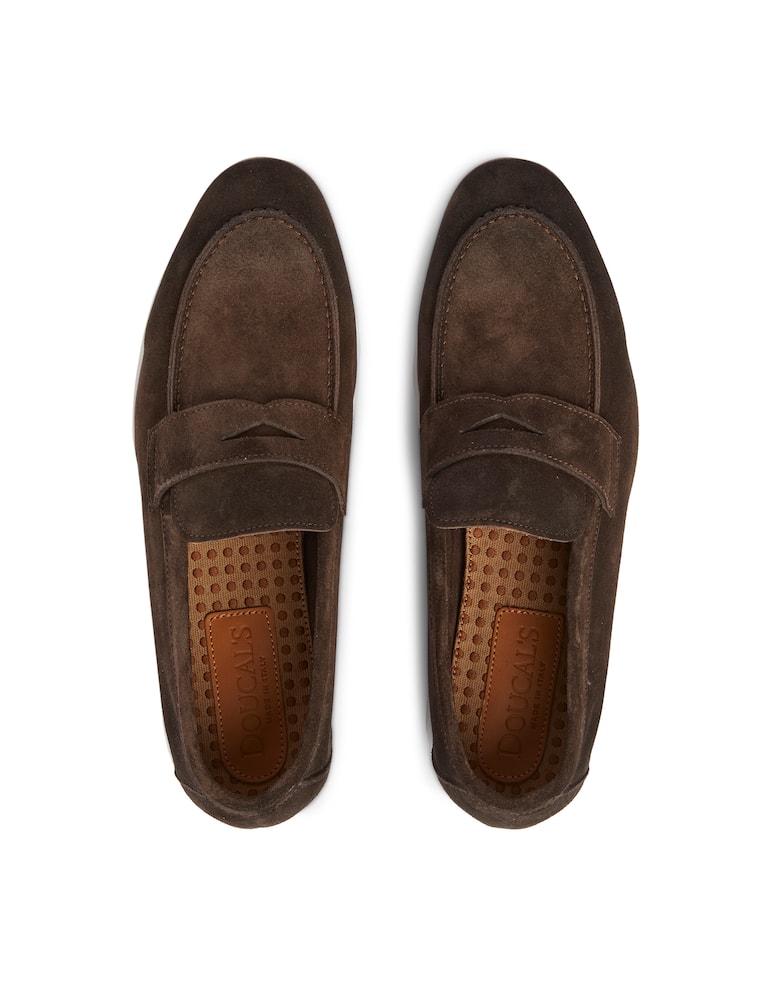 rinascente Doucal's Suede penny loafer - brown